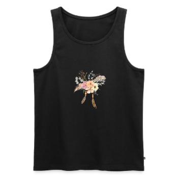 Bouquet Bohème - Débardeur bio Premium Homme - noir - Devant - Michal (187cm)