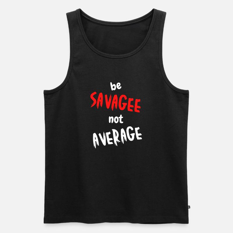 Wild sein - Männer Premium Bio Tank Top - Schwarz
