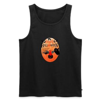 Cat-o-ween the monsters are out! - Men's Premium Organic Tank Top - black - Front - AI Model Male 178 light (178cm)