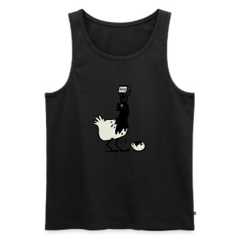 Tintenhuhn - Männer Premium Bio Tank Top - Schwarz - Vorne - Michal (187cm)