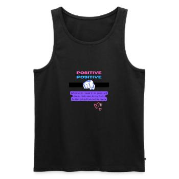 Positive Vibes für alle, Liebe und Balance - Männer Premium Bio Tank Top - Schwarz - Vorne - AI Model Male 178 light (178cm)