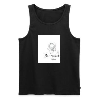 Be patient and brave. - Männer Premium Bio Tank Top - Schwarz - Vorne - AI Model Male 178 light (178cm)