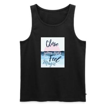 Spüren Sie Magie - Männer Premium Bio Tank Top - Schwarz - Vorne - Michal (187cm)