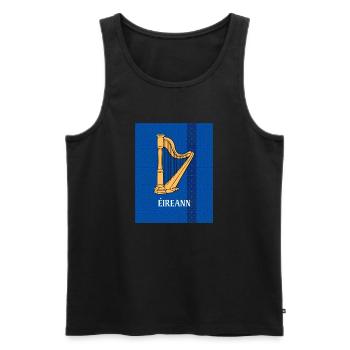 ÉIREANN - Men's Premium Organic Tank Top - black - Front - Michal (187cm)
