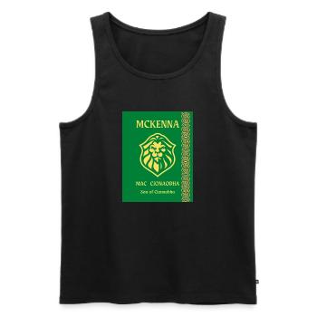 NOM DE FAMILLE MCKENNA - Débardeur bio Premium Homme - noir - Devant - Michal (187cm)
