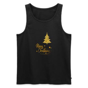 T-shirt de Noël pour de belles fêtes en famille. - Débardeur bio Premium Homme - noir - Devant - Michal (187cm)