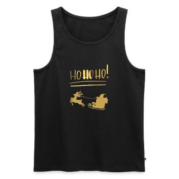 T-shirt de Noël pour de belles fêtes en famille. - Débardeur bio Premium Homme - noir - Devant - Michal (187cm)