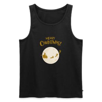 T-shirt de Noël pour de belles fêtes en famille. - Débardeur bio Premium Homme - noir - Devant - Michal (187cm)