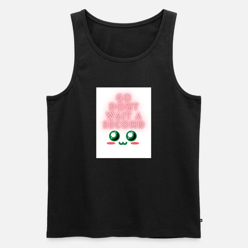 SECOND - Männer Premium Bio Tank Top - Schwarz