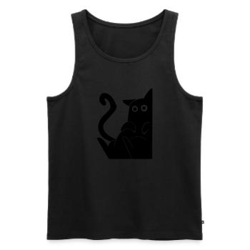Geometry Cat 2 - Men's Premium Organic Tank Top - black - Front - Michal (187cm)