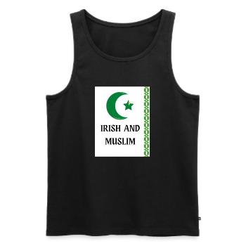 Iren und Muslime - Männer Premium Bio Tank Top - Schwarz - Vorne - AI Model Male 178 light (178cm)