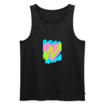 Herz mit Marker - Männer Premium Bio Tank Top - Schwarz - Vorne - AI Model Male 178 light (178cm)