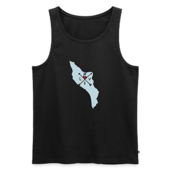 Il d'oléron love all directions - Men's Premium Organic Tank Top - black - Front - AI Model Male 178 light (178cm)