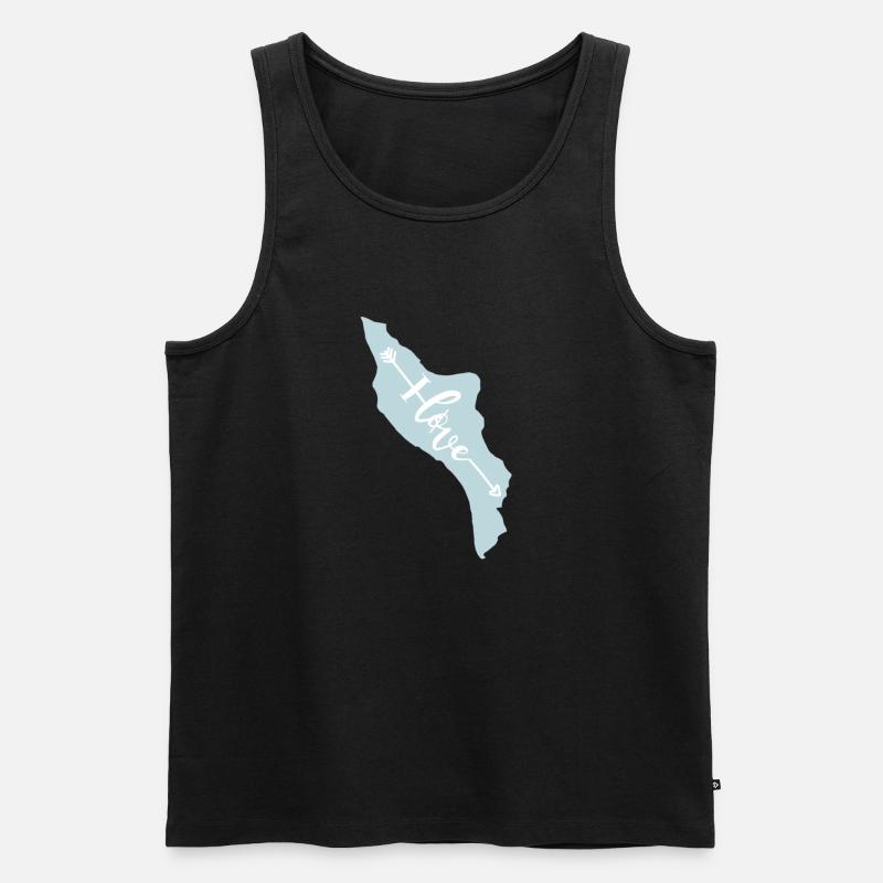 Il d'Oléron Ich liebe - Männer Premium Bio Tank Top - Schwarz