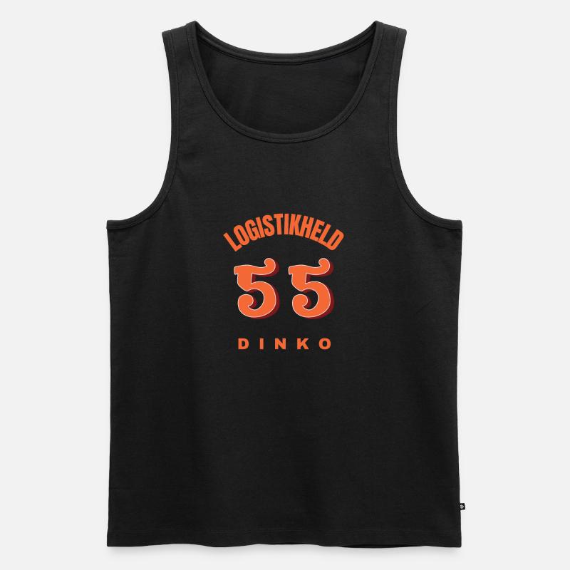 LOGISTIKHELD 55 DINKO - Männer Premium Bio Tank Top - Schwarz