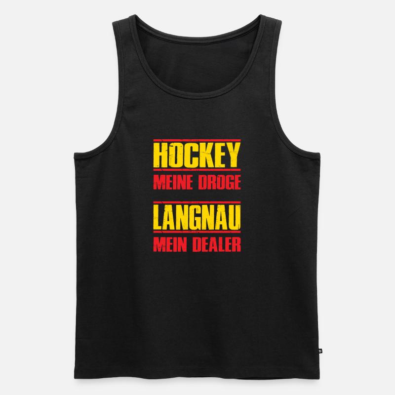 Langnau - Männer Premium Bio Tank Top - Schwarz