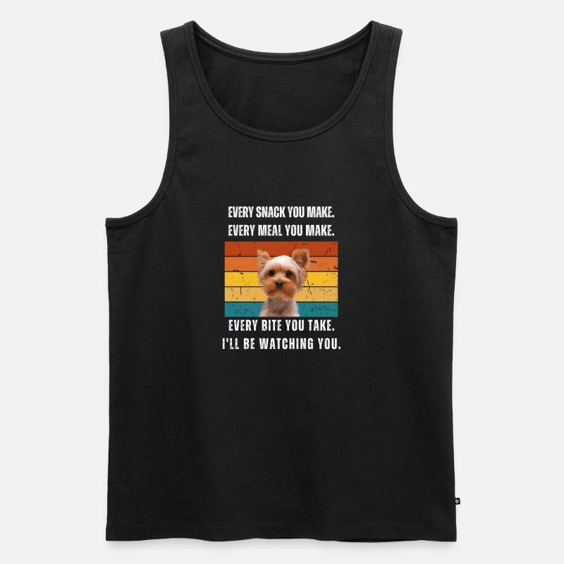 Chaque collation que vous préparez. Yorkshire Terrier Rétro - Débardeur bio Premium Homme - noir