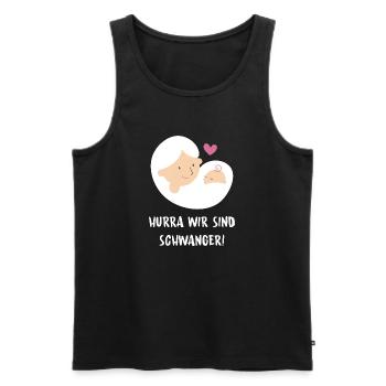 Schwangerschaft Babyparty Babyshower Boy Girl - Männer Premium Bio Tank Top - Schwarz - Vorne - AI Model Male 178 light (178cm)