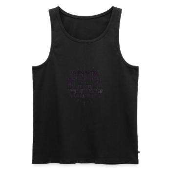 Libérée délivrée retraitée, cadeau retraite - Débardeur bio Premium Homme - noir - Devant - Michal (187cm)
