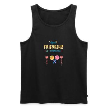 Friendship Forever - Männer Premium Bio Tank Top - Schwarz - Vorne - Michal (187cm)