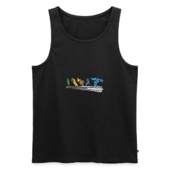 Procès de motocross - Débardeur bio Premium Homme - noir - Devant - AI Model Male 178 light (178cm)