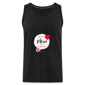 Circus - Men's Premium Organic Tank Top - charcoal grey - Front - Alexander (188cm)