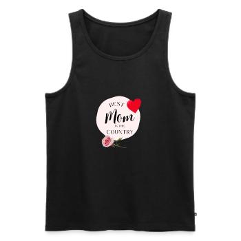 Meilleure maman du pays - Débardeur bio Premium Homme - noir - Devant - AI Model Male 178 light (178cm)