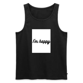 Positive Einstellung - Männer Premium Bio Tank Top - Schwarz - Vorne - Michal (187cm)