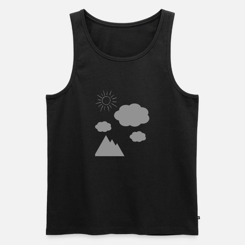 Cloudy days - Männer Premium Bio Tank Top - Schwarz