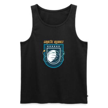 GALACTIC ALLIANCE -1 - Débardeur bio Premium Homme - noir - Devant - Michal (187cm)