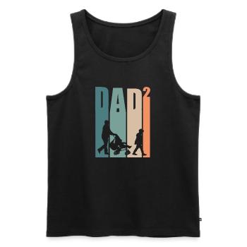 Dad Daddy Best Dad Gift - Men's Premium Organic Tank Top - black - Front - Michal (187cm)