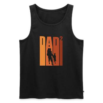 Papa Geschenk Vater Geschenkidee - Männer Premium Bio Tank Top - Schwarz - Vorne - AI Model Male 178 light (178cm)