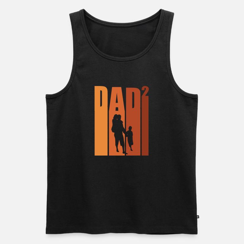 Papa Geschenk Vater Geschenkidee - Männer Premium Bio Tank Top - Schwarz