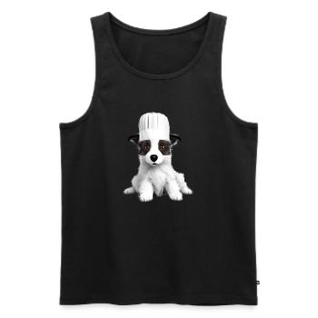 Border Collie Dog Lover Chef’s Hat Dogs Cooks - Débardeur bio Premium Homme - noir - Devant - Michal (187cm)