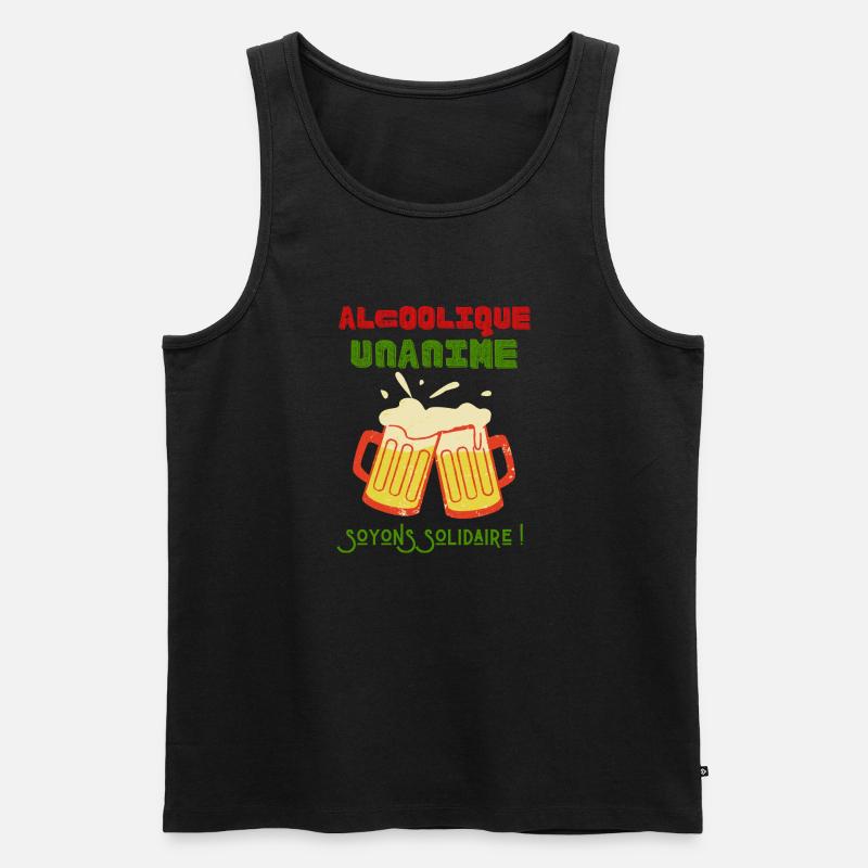Einstimmiger Alkoholiker - Männer Premium Bio Tank Top - Schwarz