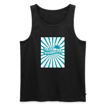 Retro summer - Männer Premium Bio Tank Top - Schwarz - Vorne - AI Model Male 178 light (178cm)