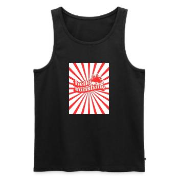Retro summer - Männer Premium Bio Tank Top - Schwarz - Vorne - AI Model Male 178 light (178cm)
