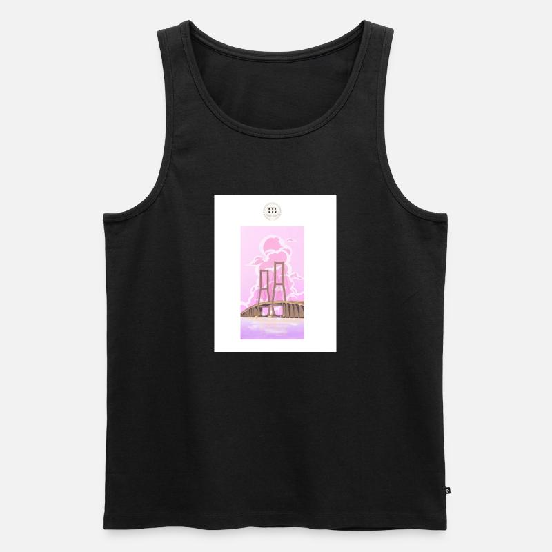 Pink Bridge Vers - Männer Premium Bio Tank Top - Schwarz