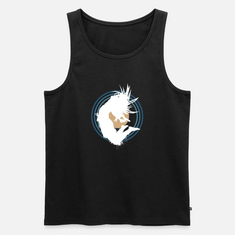 Dancing Dance Music - Männer Premium Bio Tank Top - Schwarz