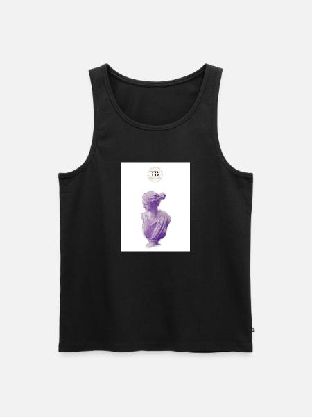 Violett Lady Ancient - Männer Premium Bio Tank Top - Schwarz