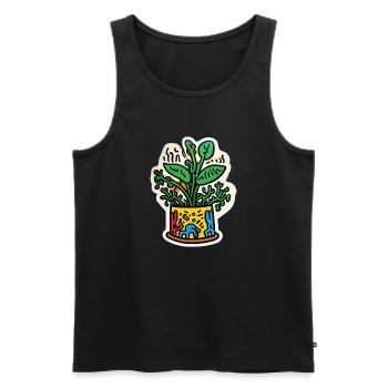 J'aime les Plantes - Amoureux des Plantes - Art de - Débardeur bio Premium Homme - noir - Devant - AI Model Male 178 light (178cm)