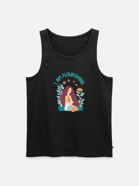 Ich blühe auf - Männer Premium Bio Tank Top - Schwarz