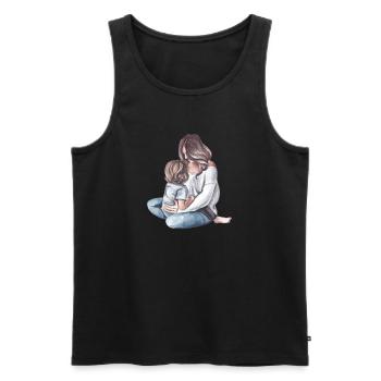 Mutter und Kind - Männer Premium Bio Tank Top - Schwarz - Vorne - Michal (187cm)