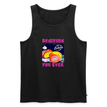 Bénichon For Ever von Ça Glâne Pour Moi - Männer Premium Bio Tank Top - Schwarz - Vorne - AI Model Male 178 light (178cm)