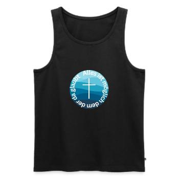 Alles ist möglich 2 - Männer Premium Bio Tank Top - Schwarz - Vorne - Michal (187cm)
