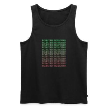 geburtstag veganer lieben gemüse dog tiere - Männer Premium Bio Tank Top - Schwarz - Vorne - Michal (187cm)