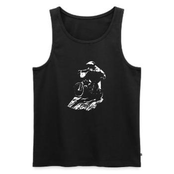BMX - Männer Premium Bio Tank Top - Schwarz - Vorne - Michal (187cm)