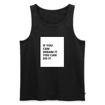 Qualitychoices stylish clothing and accessories - Men's Premium Organic Tank Top - black - Front - Michal (187cm)