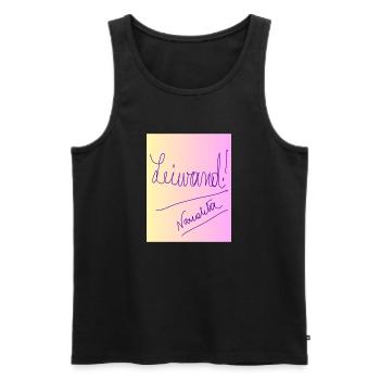 LEIWAND - Débardeur bio Premium Homme - noir - Devant - Michal (187cm)