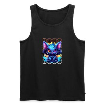 Chibi Soar & Booo! Nightflyer Fledermaus-T-Shirt! - Männer Premium Bio Tank Top - Schwarz - Vorne - AI Model Male 178 light (178cm)